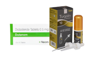 두타놈 + 투게인 10 % (두타스테리드 Dutasteride 0.5mg + 미녹시딜 Minoxidil 10%)